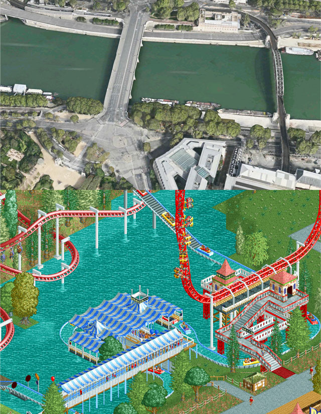 Future vision of Paris 2067 showing alternative mobility systems from The Soft Machines speculative design project